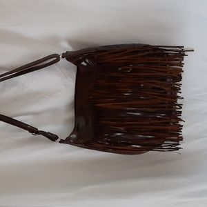 Vintage Fringed Leather Handbag